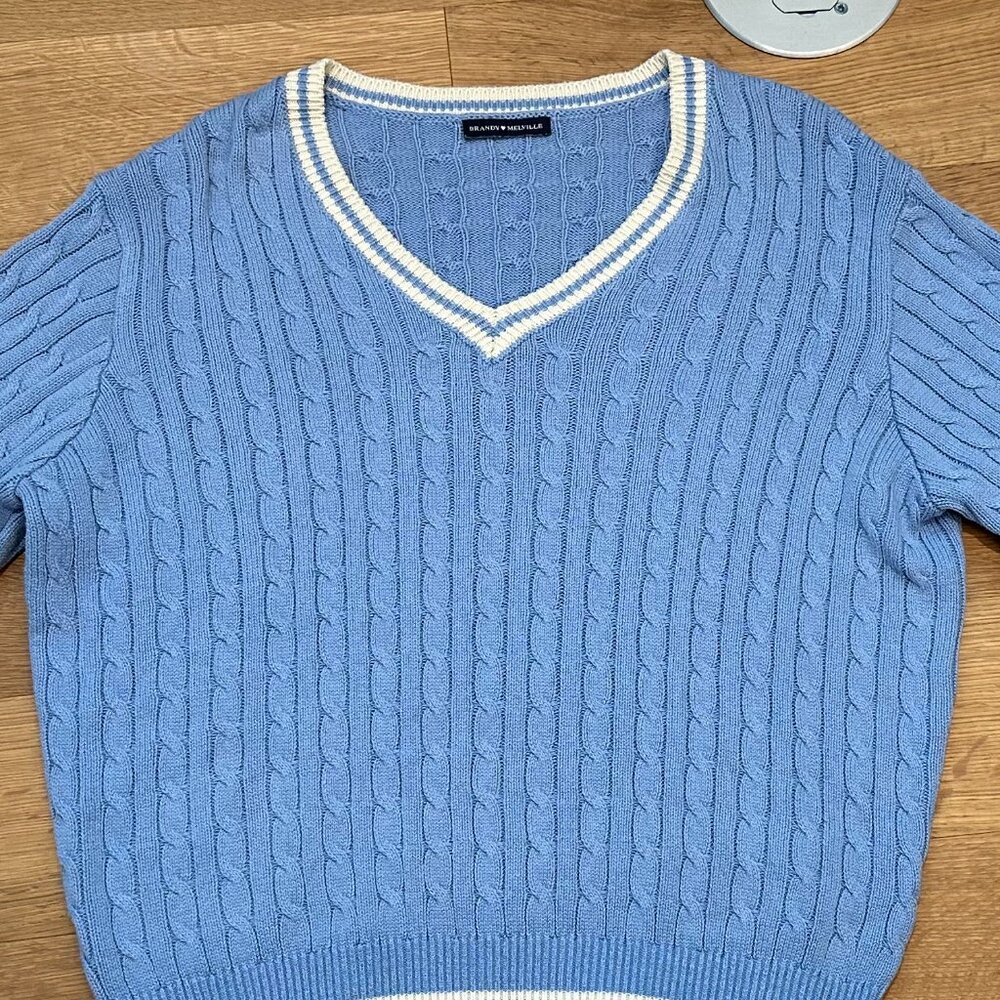 Preppy Brandy Melville John Galt Brandy Melville Oversized Sweater - Picture 2 of 4